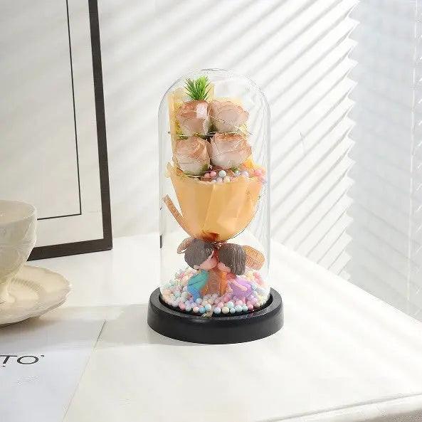 Bouquet soap flower night light.