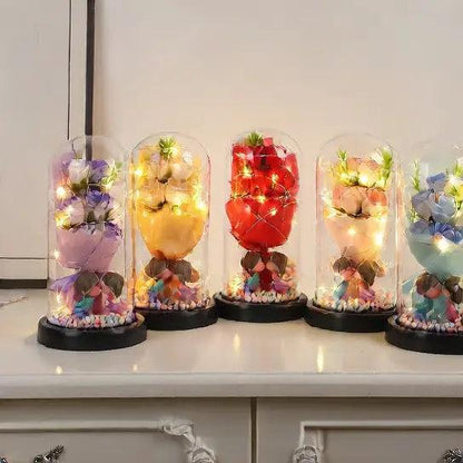 Bouquet soap flower night light.