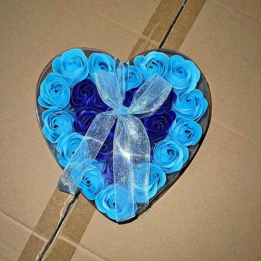 Rose-scented soap heart-shaped gift box.